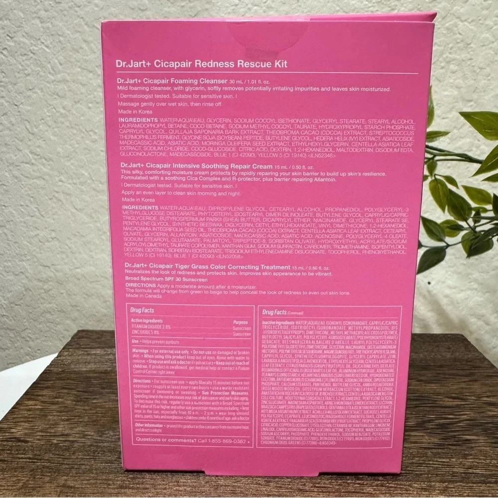 Dr. Jart + Cicapair Redness Rescue Regimen Skin Care Kit Gift Set NIB